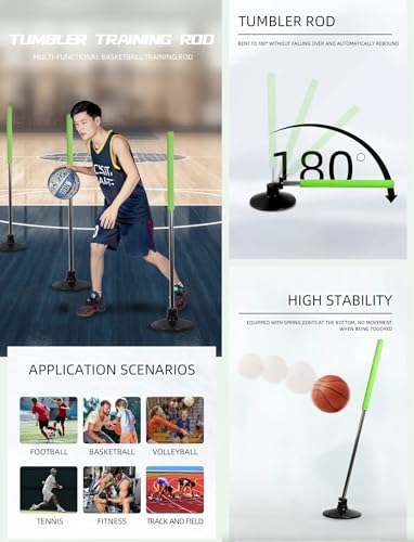 Set di coni e bastoni staccabili per allenamento di velocità con base in gomma per calcio, basket e fitness all'aperto