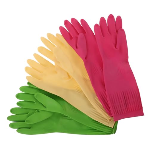 MOTHNUR 3 Pares De Guantes Para Reparación De Automóviles Guantes Largos Para Limpieza Para Lavar Platos