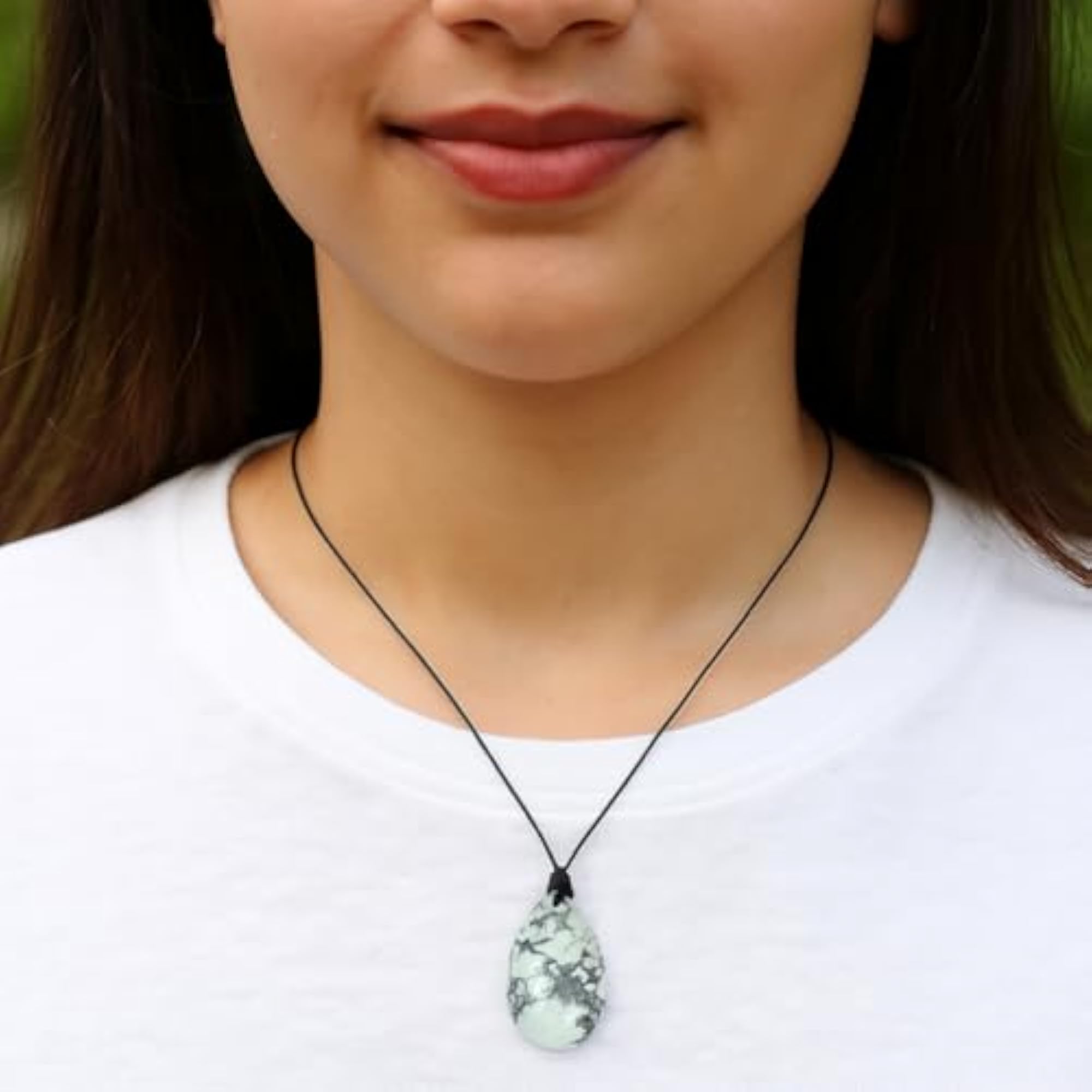 AAA Howlite Natural Healing Stone Locket, Unisex