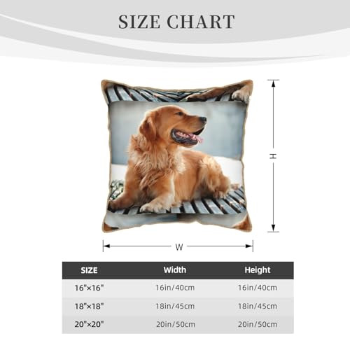 Housse de coussin Golden Retriever en velours doux pour déco salon - 5