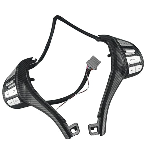 Boutons commande volant Nissan Navara et Terra en fibre de carbone