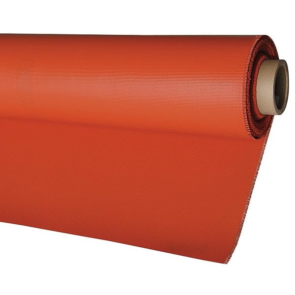 Welding Blanket, 145.3 ft W, 3.28 ft H, Red