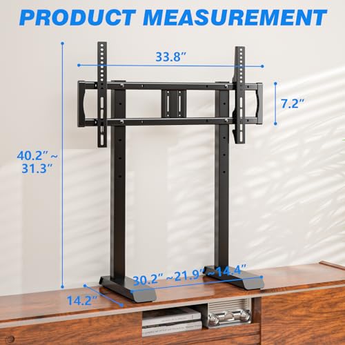 image for Rfiver Upgraded Universal Table Top TV Stand Steel TV Legs for 40 to 9