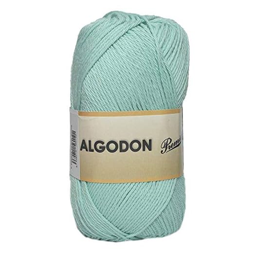 Hilo Ovillo de Algodón Premium 100% Algodón perfecto para DIY y tejer a mano (Color Verde Agua 100 g, aprox. 220 metros)