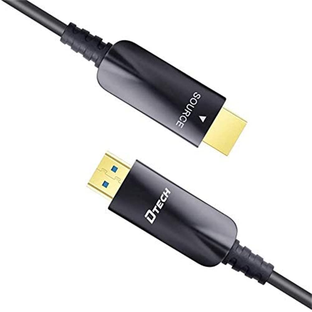 DTech Cavo HDMI in fibra ottica 4K 60Hz 1080p HD Video 3D ARC HDCP CEC ad alta velocità per computer monitor TV proiettore (32 piedi, nero)