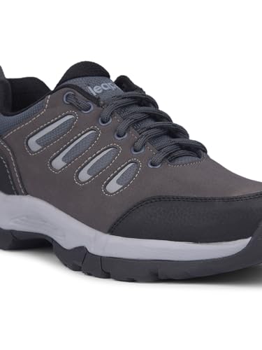 Image of Liberty Leap7x COLUMBO-1E Lacing Men Running Shoes - Dark Grey, Olive Green & Camel | Lightweight Sports Shoes with Comfortable Upper - Cushioned Footbed Suitable for Gym, Marathon, Walking & Outdoor