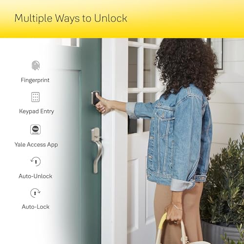 Yale Security Assure Lock 2 Touch Deadbolt, Black Suede Keyed Smart Entry Door Lock with Wi-Fi Connected Keypad and Fingerprint Scanner for Code Entry and Remote Access, YRD410-F-WF1-BSP thumbnail 7