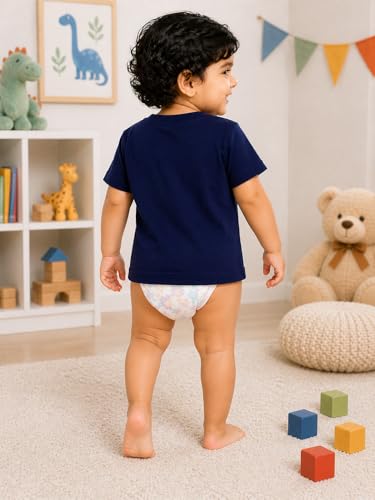 Image of BODYCARE Kids Inafant Placement Print Boys Round Neck Half Sleeves Cotton T-Shirt | Skin Friendly Regular Fit | Soft Breathable Fabric Comfortable & Durability | Pack of 1 | Mustard | Age 6-12 Months