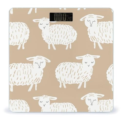 Báscula digital Doodle Style Sheep para baño miniatura 1