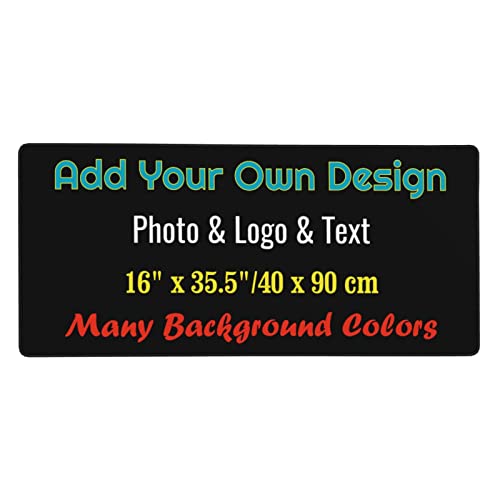 Personalised Mouse Mat Custom Extended Large Mouse Pad Customised Desk Mat with Your Own Photo Text, Design Gaming Mouse Pad Desk Pad for Laptop Computer Keyboard 90 x 40 cm