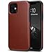 TENDLIN Compatible with iPhone 11 Case Premium Leather TPU Hybrid Case (Brown)