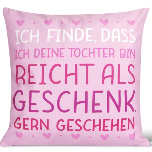 COMOOKA Mama Geschenk Kissenbezug mit Taschen 45x45cm Muttertagsgeschenk Geschenke für Mama Papa Muttertag Geburtstag Mutter Tochter...