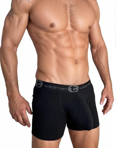 Wildmant Cotton Monster Cock 5" Inseam Boxer Brief Black4