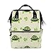Produktbild Lafle Mumien-Rucksack, Schultasche, niedliche Schildkröten und Kleeblatten, multifunktional, große Kapazität, Wickeltasche, Tragetasche für Damen und Herren