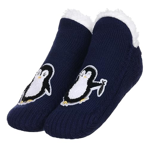 Image of ZYZX Cute Animal Slipper Socks for Women with Grips,Fuzzy Socks Indoor