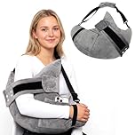 Caossuixin Shoulder Surgery Pillow, Upgrade Rotator Cuff Pillow with Pocket, Shoulder Support for Frozen Shoulder Pain Relief with Adjustable Strap, Arm Pillows for Side Sleeping, Post Surgery Gift