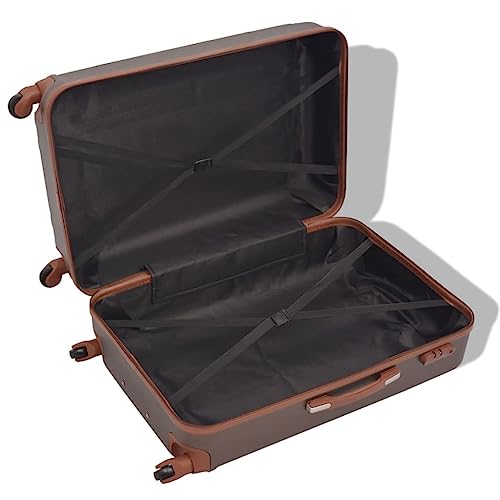Four Piece Hardcase Trolley Set Coffee Luggage,Bags,Suitcases Brown 11,7 LBS3