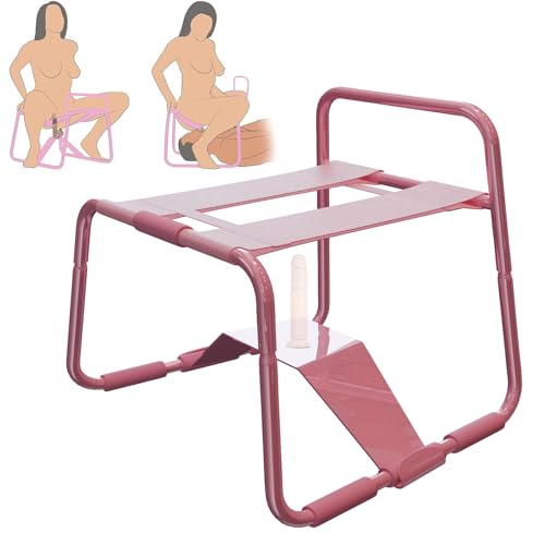 MFMYEE SM Bondage Sex Stuhl,Dildo Sex Maschine Damen Möbel Stuhl Pose Hilfe Liebe mit Griff,Masturbation Sex Möbel Sexspielzeug(Rosa Sessel)