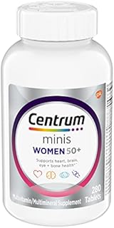 Centrum Minis Silver Women's Multivitamin for Women 50 Plus, Multimineral Supplement with Vitamin D3, B Vitamins, Non-GMO Ingredients, Supports Memory and Cognition in Older Adults - 280 Ct