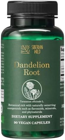 Dandelion Root Herbal Supplement – 90 Capsules 1500mg per Serving