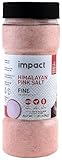 Impact - Fine Himalayan Pink Sea Salt - No Additives Rich in Trace Minerals Non-GMO Gluten-Free Ideal for Low-Carb Fasting Cooking - 1lb Shaker