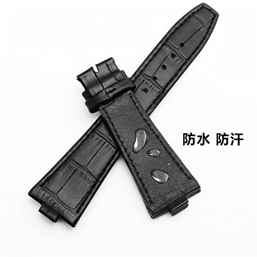 Bracelet cuir compatible Vacheron Constantin Overseas 4500V 5500V boucle acier