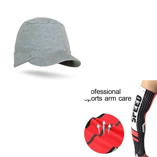 Image of Tomorrow Arm Sleeves and Skull Cap - UV Protection, Cooling Compression, and Sun Shield for Outdoor Activities, Arm sleeves for Riding, Cycling arm Sleeves Pack of 2 COMBO