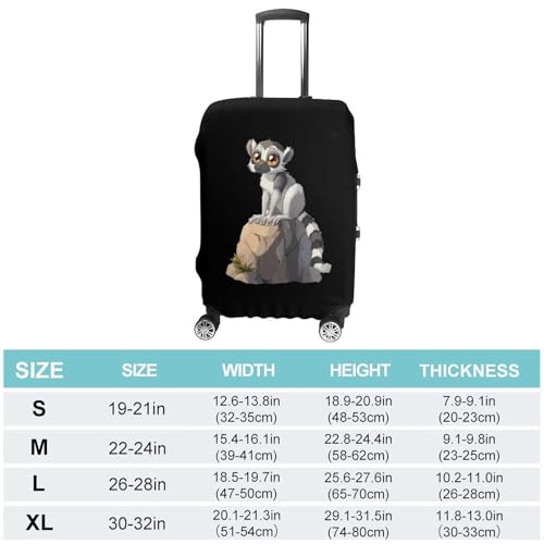 Ring Tailed Lemur Luggage Cover Protector Printed Washable Anti-Scratch Travel Suitcase Covers M2