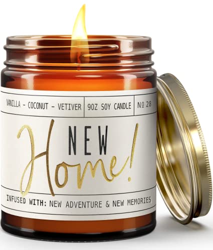Housewarming-Gift-House-Warming-Gifts-New-Home-Housewarming-Gifts-for-New-House-New-Home-Soy-Candle-wVanilla-Coconut-Vetiver-I-New-Home-Gifts-for-Home-I-9oz-Jar-50Hr-Burn-Made-in-USA | Free Flower Delivery