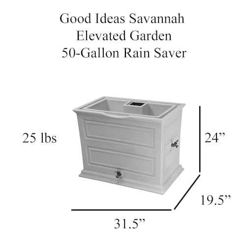 Good Ideas SV-ERS-CG2C Savannah Elevated Garden Colonial Style 42 Gallon Rain Saver Barrel thumb #7