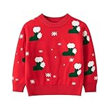 [HongzyFirm] クリスマス セーター キッズ ベビー服 ノルディック柄 可愛い プルオーバー 女の子 男の子 防寒 面白い 男女兼用 韓国風 丸首 長袖 子供 インナー トップス ニット 子供服 厚手 春秋冬 ニットセーター 暖かい 新年 プレゼント