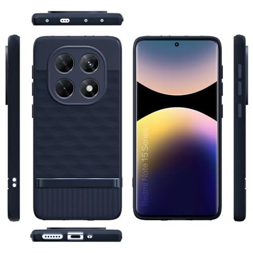 Image of Shockproof Case Compatible with Mi Redmi Note 15 5G | Full Camera Protection | TPU Flexible Back Cover for Mi Redmi Note 15 5G (Steel Blue)