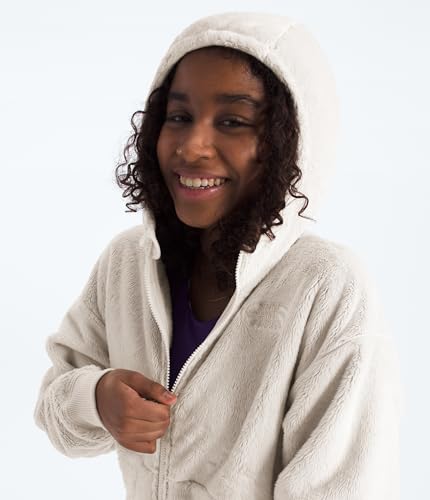 Image of THE NORTH FACE Girls' Osito Full Zip Hoodie | Fleece Hooded Jacket With Hand Pockets & Durable Ribbed Collar