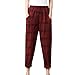 Produktbild Goldatila Frauen Hosen Womens Loose Casual Harem Pants Plaid Printed Pocket Cotton/Linen Pants Größe M-2XL