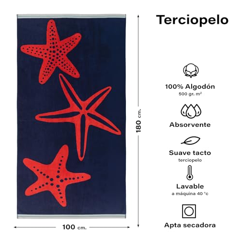 Top Towel - Son - XXL Strandtuch 100x180 cm - 100% Ägyptische Baumwolle Doppelfadig - Weich, Saugfähig und Langlebig - Samtoberfläche - Waschmaschinenfest