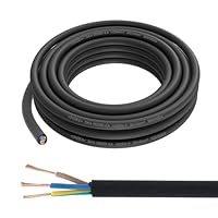 Firmerst Gummikabel 3x1mm² Stromkabel Außenbereich 5 Meter, Wetterfest und Flexibel für Gartenbeleuchtung und Werkzeuge