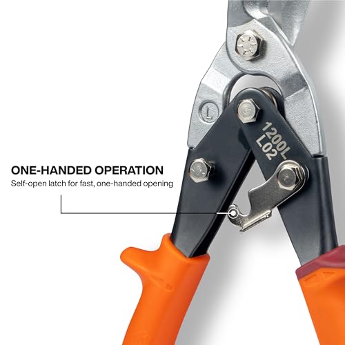 Image of Klein Tools 120AVSKIT Aviation Snip Set, Left, Right, Straight Cut, Metal Shears with Forged Steel Blade, 3-Piece