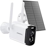 ZUMIMALL Security Cameras Wireless Outdoor, 2K Solar Camera for Home Security with 3MP Color Night Vision, 2.4GHz WiFi, 2-Way Talk, Spotlight & Siren, IP66 Waterproof, Compatible with Alexa