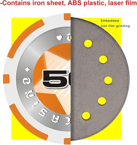 50PCS 14g Monte Carlo Casino Chips for Texas Hold'em & Blackjack