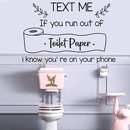Toilet Rules Wall Quotes Design Humorous Bathroom Wall Decals Sayings “Text Me Toilet Paper” Wall Decor Sticker Toilet Art Quote Sticker For Bathroom Hotel Bar Restroom Home Decor. #TOP5