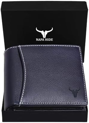 NAPA HIDE Blue Leather Wallet for Men I