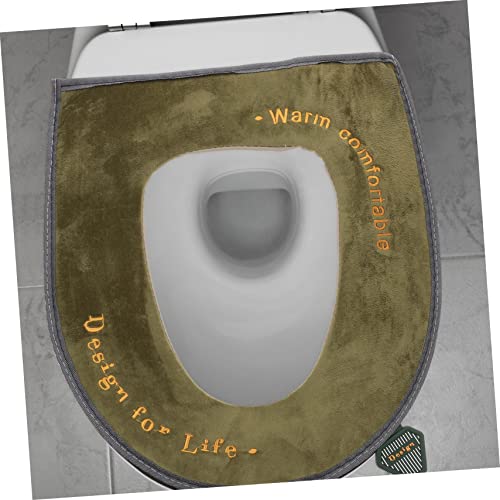 TOPBATHY 1 Stück Samt Toilettensitz Tragbare Toilettensitzabdeckung Tragbare Sitzkissen Cartoon Toilettenmatte Badezimmer Toilettenauflagen Toilettensitzkissen Matte Toilettensitzauflage – Bild 3