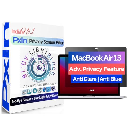 Image of Pxin TechnoEye MacBook Air 13 Inch Magnetic Privacy Screen Filter - No Eye Strain | Anti Blue Light + Anti Glare