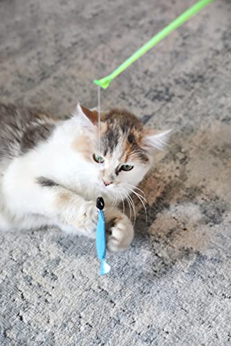 Our Pets Go Fish Cat Fishing Pole Toy With Catnip Fish Teaser And Rod Interactive Cat Wand Toys For Indoor Cats #TOP4