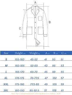 Dorimifa Donna Camice Bianco da Laboratorio Camici per Laboratorio di Chimica Studenti Sottile L