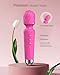 Vibrator Wand, Female Adult Sex Toys, Vibrators for Her, Wand Massager, Clit Stimulator Sex Toy, Dildo, with 8 Speeds of Pleasure & 20 Patterns, Powerful, Waterproof (Rose)