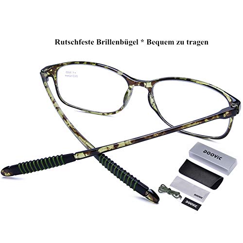 Doovic Computer Reading Glasses 4 Pack Blue Light Blocking Glasses Anti Eyestrain Flexible Lightweight Readers For Women Men 1.75 Strength #TOP3