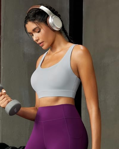 Image of RUNNING GIRL High Impact Sports Bras for Women,Racerback Running Bra Workout Crop Tank Tops Longline Sports Bra Push up
