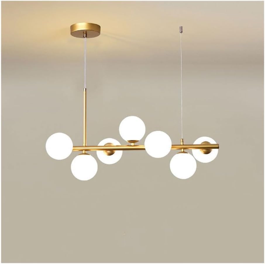 Lustre de plafonnier moderne abat-jour en verre blanc anti-éblouissement