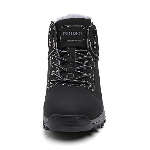 Image of TSIODFO Fashion Men Boots Winter Waterproof Outdoor Hiking Shoes Leather